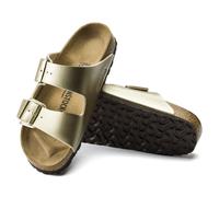 BIRKENSTOCK ARIZONA GOLD SLIDE SANDALS MEDIUM/NARROW WIDTH