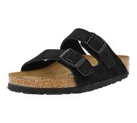 Birkenstock , Black Suede Soft Footbed Sandals ,Black male, Sizes: 4 UK, 5 UK, 8 UK, 9 UK, 10 UK, 7 UK, 11 UK, 6 UK, 12 UK, 3 UK