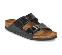 BIRKENSTOCK Arizona Birko-Flor Black Patent Two Bar Mules Size: 38, Co
