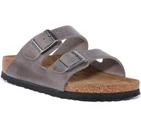 Birkenstock "Arizona Oiled Leather Softfootbed Iron Women Sandals (5 UK)