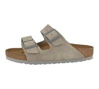 Birkenstock Arizona (Pelle) - Women's Leather Sandal with Double Band, Stone Coin L, 6.5 UK