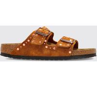 Birkenstock Arizona Rivet Flat Sandals in Suede Leather with Studs - Size: 39 - female