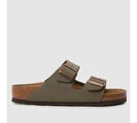 Birkenstock Arizona Birko Flor Nubuck Sandals - Stone EUR 38