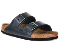 Birkenstock Arizona Sfb 2Adj Strap Cork Leather Womens Sandal In Blue UK 4 - 11
