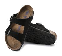 BIRKENSTOCK ARIZONA SFB SUEDE BLACK SLIPPERS