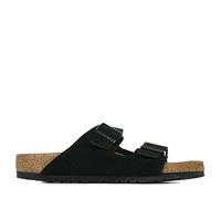 Birkenstock Arizona Sfb Suede Leather Open Toe Sandals Men, Black N, 12 UK