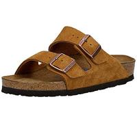 Birkenstock Arizona Sfb Suede Leather Open Toe Sandals Men, Mink Mink Beige, 4 UK