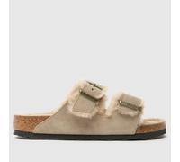 BIRKENSTOCK Arizona Shearling Sandals in Taupe UK 5 (EU 38)