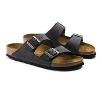 Birkenstock Men's Arizona Oiled Leather Double Strap Sandals - Black - EU 46/UK 11.5