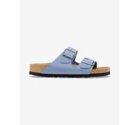 Birkenstock Arizona Soft Footbed Natural Leather Sandals Blue Brown - 39