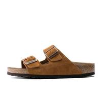 Birkenstock Arizona Soft Footbed Suede Leather Narrow Fit Slides 'Mink' 1009527 5-5.5