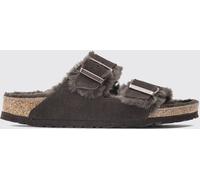Birkenstock Arizona Suede Sandals with Shearling Lining and Buckles - Size: 38 - female