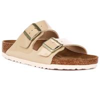 Birkenstock Arizona Toe Loop Leather Slip On Womens Sandals In Beige UK 4.5