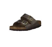 BIRKENSTOCK Arizona Taupe Suede Two Bar Mules Size: 42, Colour: Taupe