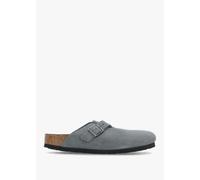 BIRKENSTOCK Boston Basalt Gray Tonal Footbed Suede Clogs Size: 40, Col