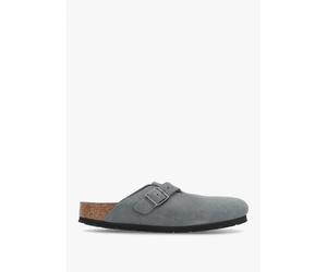 BIRKENSTOCK Boston Basalt Gray Tonal Footbed Suede Clogs Size: 40, Col