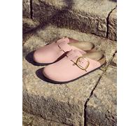 Birkenstock Boston Big Buckle Leather Shoe, Pink, Size 3, Women Pink