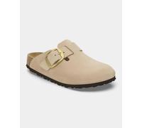 Birkenstock Boston Big Buckle Nubuck Leather Womens Clogs - Sandcastle - Sandcastle - UK7 EU40 Regular