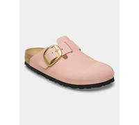 Birkenstock Boston Big Buckle Nubuck Leather Womens Clogs - Soft Pink - Soft Pink - UK7 EU40 Regular