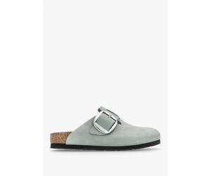 BIRKENSTOCK Boston Big Buckle Pure Sage Nubuck Leather Clogs Size: 37,