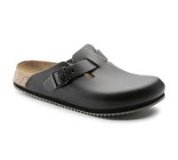 Birkenstock Boston Black Super Grip Natural Leather