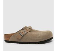 Birkenstock Boston Braided WoMens Taupe Suede Clogs - Beige - Size EU 40