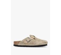 BIRKENSTOCK Boston Braided Taupe Suede Leather Clogs Colour: Taupe Sue