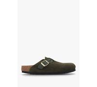 BIRKENSTOCK Boston Braided Thyme Suede Leather Clogs Size: 36, Colour: