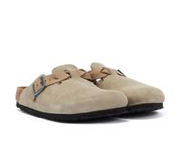 Birkenstock Boston Braided WoMens Taupe Suede Clogs - Beige - Size EU 38