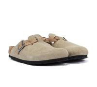 Birkenstock Boston Braided Women's Taupe Suede Clogs - EUR 37