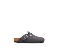 Birkenstock Boston BS 1031678 Men's Charcoal Grey Suede Buckle Clog, Grey, 10.5 UK