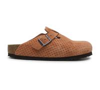 Birkenstock Boston BS Suede Embossed Unisex Comfort Sandals - Emboss Dots Burnt Orange - Size:UK 7
