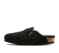 Birkenstock Boston Fur Regular 'Suede Leather Black' 0259881 8-8.5