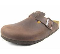 Birkenstock Unisex Mens Boston Leather Sandals in Brown Nubuck - Size UK 11