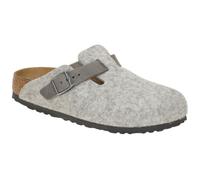 Birkenstock Boston Leather/Textile/Felt - Women's Narrow Fit - Light Gray - UK Size 3.5-1026163