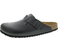 Birkenstock Boston Leather, Unisex Adults' Clogs, Black, 9 UK (43 EU)