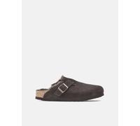 Birkenstock Boston Mules Shearling Lined Suede (Regular) - Mocca Brown - Brown / UK 8 : EU 42 : US 9