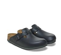 BIRKENSTOCK BOSTON PRO BLACK REGULAR/WIDE WIDTH NON-SLIP LEATHER WORK CLOGS