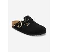 Birkenstock Boston Rivet Suede Clogs Narrow Fit Black Women - 38