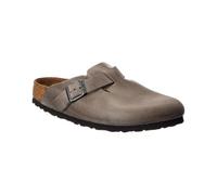 Birkenstock Boston SFB Iron Oiled Leather Scarpa Uomo Ciabatta 1013256 Grey