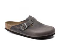 Birkenstock Boston SFB Iron Oiled Leather Scarpa Uomo Ciabatta 1013256 Grey