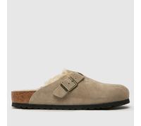 BIRKENSTOCK Boston Shearling Clog Sandals in Taupe UK 7 (EU 40)