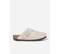 BIRKENSTOCK Boston Shearling Suede Clogs in White - White - EU 36 UK 3