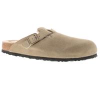 Birkenstock Boston Shearling Womens Flat Sandals Beige, 8