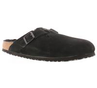Birkenstock Boston Shearling Womens Flat Sandals Black, 5