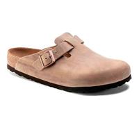 Birkenstock Boston Soft Footbed Natural Leather Oiled - Women's Narrow Fit - Tobacco Brown - UK Size 2.5-1019484
