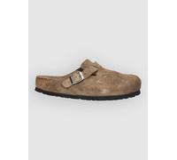 Birkenstock Boston Soft Footbed Suede Leather Clogs dark tea tonal fb 40