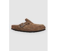 Birkenstock Boston Soft Footbed Suede Leather Clogs dark tea tonal fb 41