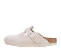 Birkenstock Boston Soft Footbed Suede Leather Narrow Fit Sandals 'Antique White' 1027693 6-6.5