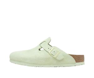 Birkenstock Boston Soft Footbed Suede Leather Narrow Fit Sandals 'Faded Lime' 1027678 5-5.5